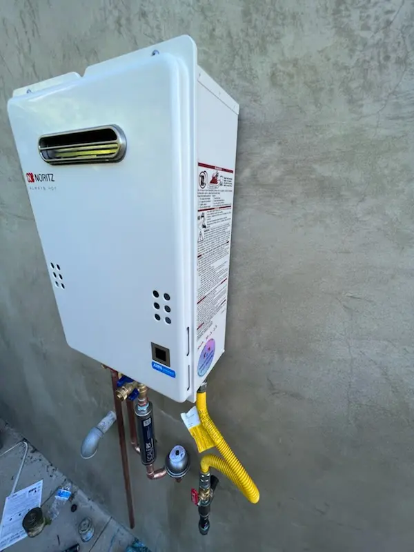 Tankless water heater installation for Redbird homes